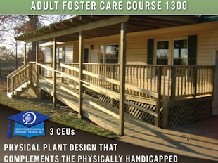 Adult Day Care Course 1300 - Physical Plant Design that Complements the Physically Handicapped icon