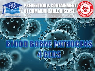 Course 1134: Prevention & Containment of Communicable Disease: Blood Borne Pathogens.  Represents: 4 CEUS icon