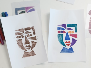 Cubist Foam Portrait Prints Inspired By Georges Braque icon