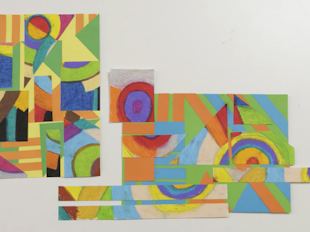 Abstract Pattern Collage Inspired by Sonia Delaunay icon